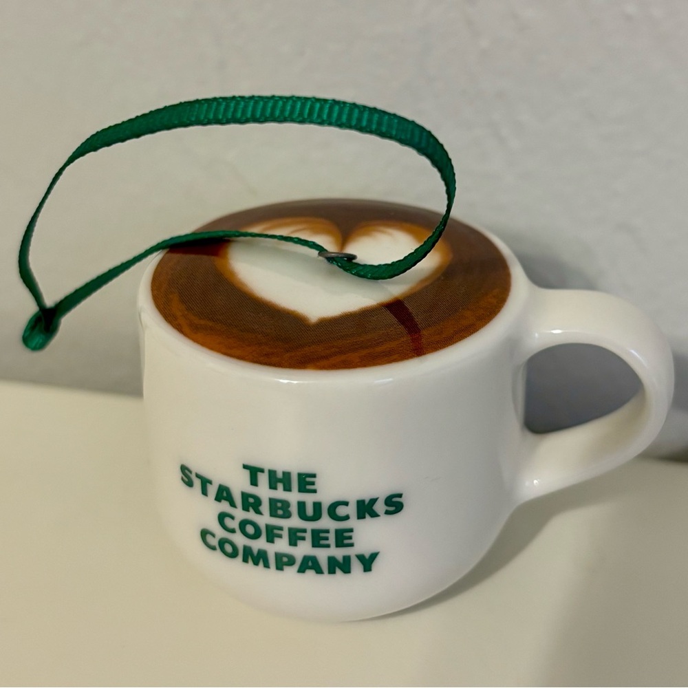 Starbucks Ceramic Latte Christmas 2025 Ornament